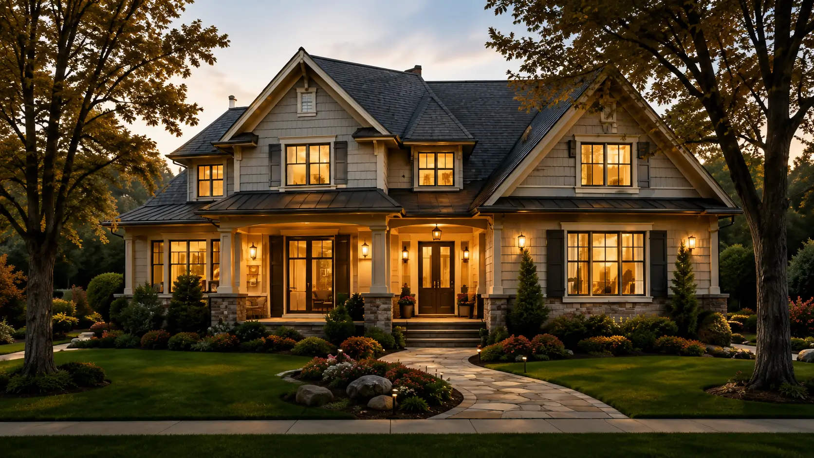 Warm, well maintained home exterior